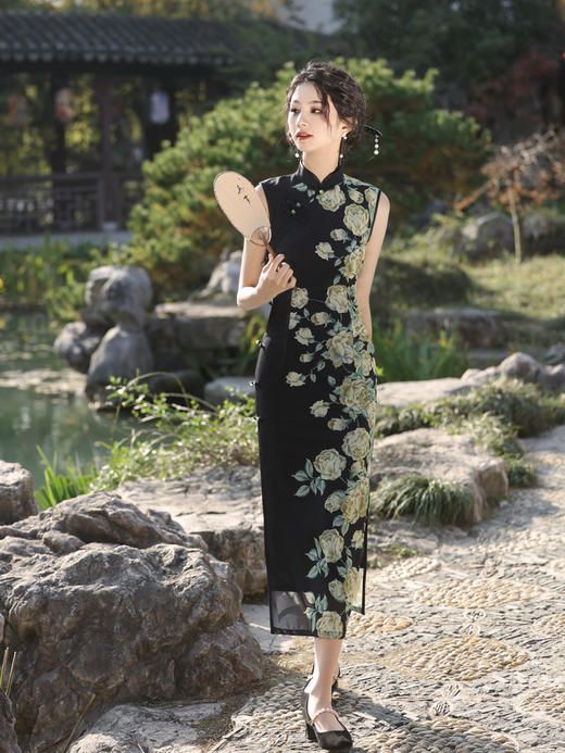 MYJ-无袖旗袍新款改良年轻款少女复古民国风老上海高级感日常可穿 商品图7