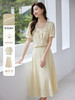 【专属特价】熙世界小香风时尚套装夏2025新款法式方领上衣半身裙两件套裙装 商品缩略图0