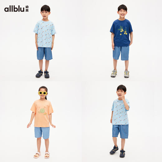 【好友特惠】幼岚「桉树牛仔」中裤吸湿排汗舒适贴身24夏新款儿童牛仔裤ZYZY 商品图2