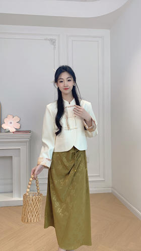 清幽静美 人间清欢 新中式立领短外套