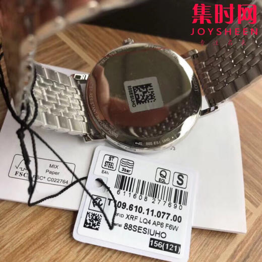 原单品质 Tissot,原厂  天梭款魅时T109系列，超薄简单大方，非常有英伦的帅气。蓝宝石玻璃，原装瑞士ETA机芯，～40mm表径，配全套包装。 商品图4