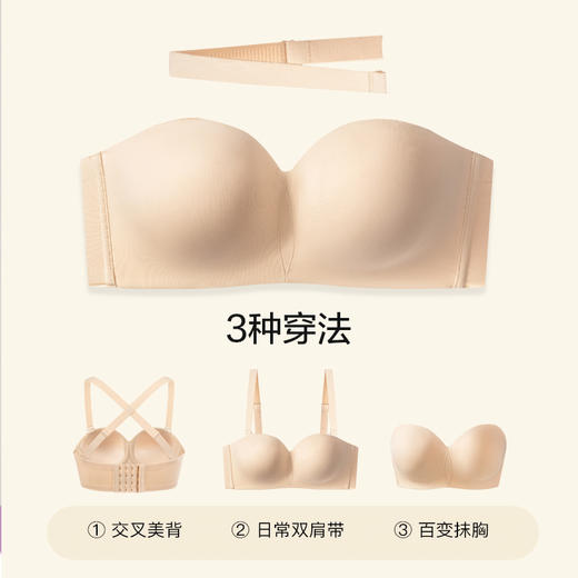 怎么蹦都不掉！隐形无痕素雅洞洞杯调整型文胸 夏日必备无肩带内衣 软钢圈大胸可穿 洞洞杯透气舒适 商品图5