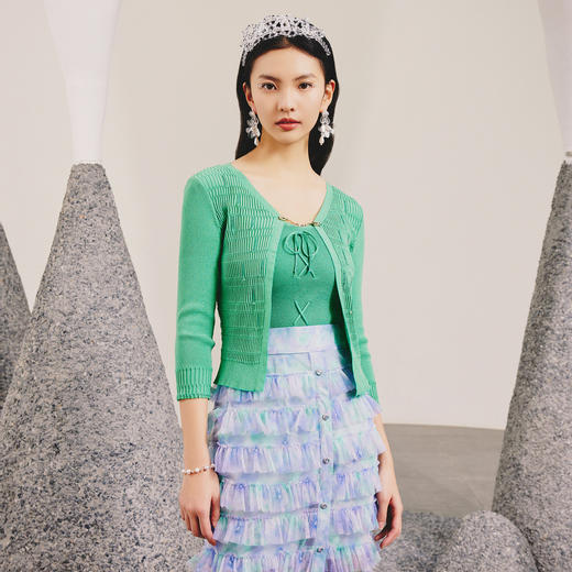 优雅复古氛围感针织毛衫上衣女春装 商品图0