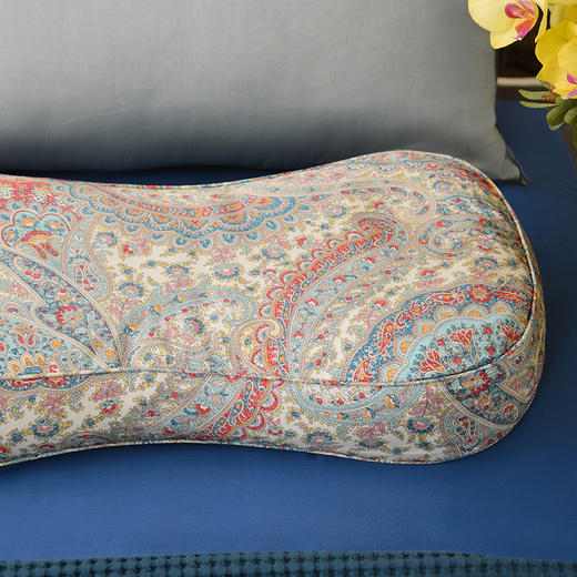 晨暮海系列曲线枕荞麦壳枕头护颈椎荞麦皮睡眠四季 商品图3