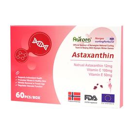 Aurora挪威进口天然虾青素精华软胶囊雨生红球藻60粒非磷虾油