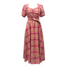 ZMXQ-1840大码女装高级感夏季粉色格子法式复古连衣裙胖mm200斤显瘦 商品缩略图4