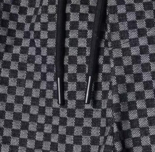 K35夏季新款格纹抽绳男女短袖时尚百搭休闲裤子经典潮流运动裤 商品图3