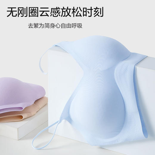 舒适百搭细肩带文胸 12D超薄凉感高弹5A抗菌 可机洗无钢圈固定杯后背一体 吸湿排汗持续干爽 果冻胶自然托胸薄至隐形 商品图4