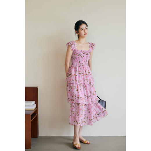 【合作款】HeyDress小飞袖印花蛋糕连衣裙 商品图1