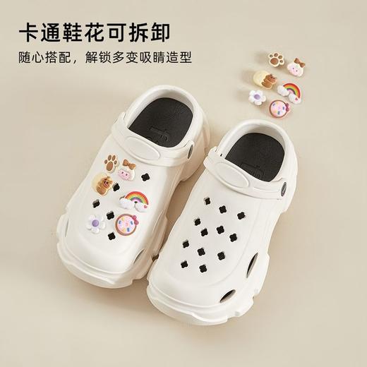 优选丨ZHR则则可爱彩虹熊洞洞鞋女新款ins舒适厚底两穿卡通凉鞋 商品图4