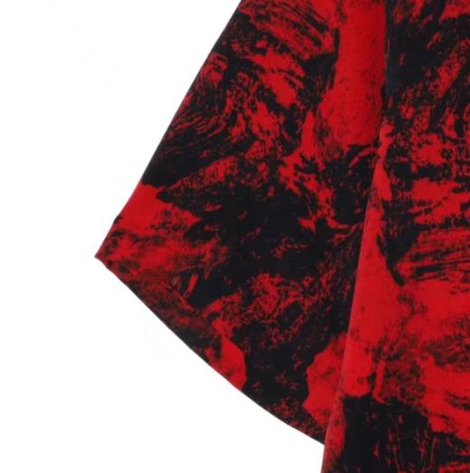 CS21夏季新款潮流复古印花男士衬衫时尚百搭休闲上衣宽松扎染短袖 商品图4