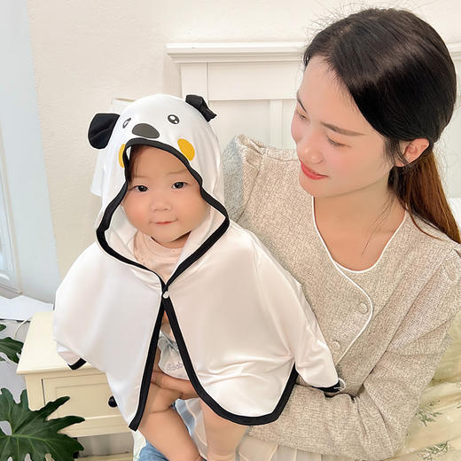 【夏季出行必备！冰丝轻薄透气】婴儿防晒衣斗篷透气冰丝幼儿夏季薄款女宝宝夏天小童儿童披风衣服 商品图3