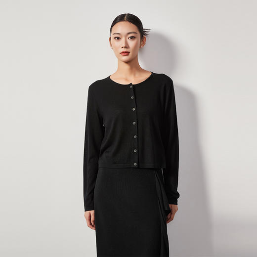 东黎 • 丝绒女士春夏纯色圆领开衫 4068 商品图8