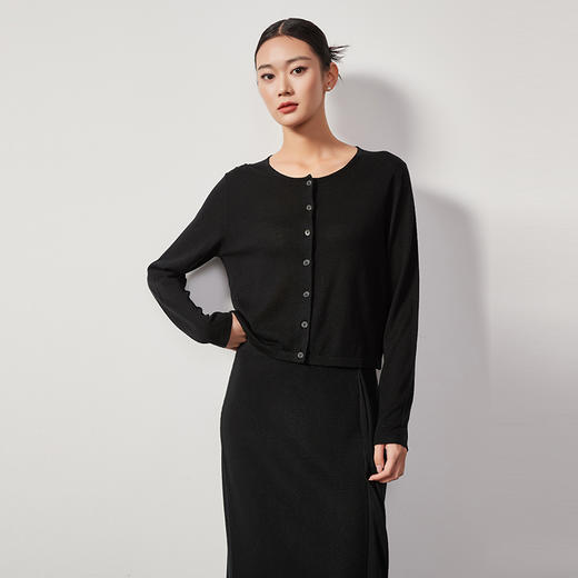 东黎 • 丝绒女士春夏纯色圆领开衫 4068 商品图7