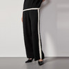 东黎 • 丝绒款女士春夏黑白显瘦直筒阔腿裤  4227 商品缩略图1