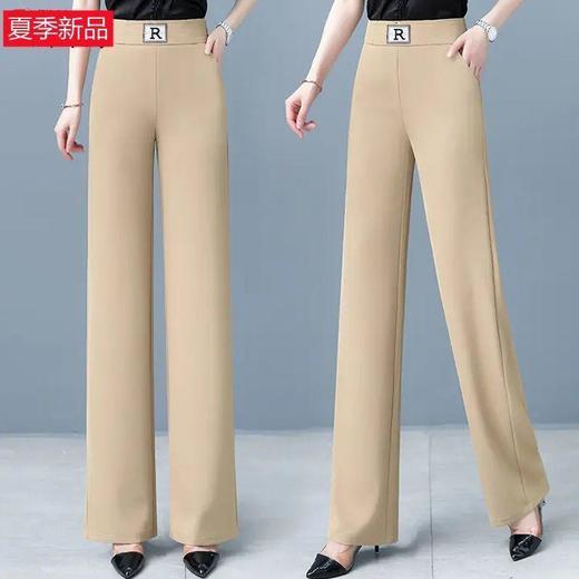 TZF-窄版女薄款夏季2024新款垂感宽松显瘦高腰垂感直筒裤 商品图9