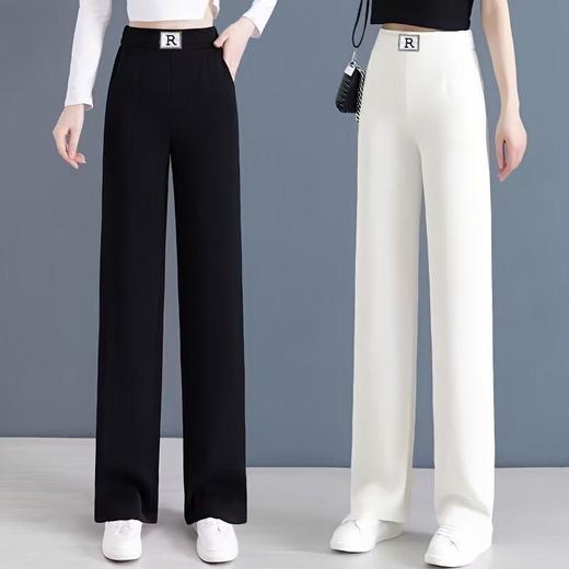 TZF-窄版女薄款夏季2024新款垂感宽松显瘦高腰垂感直筒裤 商品图0