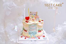 1027CAKE |    洛丽塔复古蛋糕  奶油霜立体小熊（图为6寸加高）
