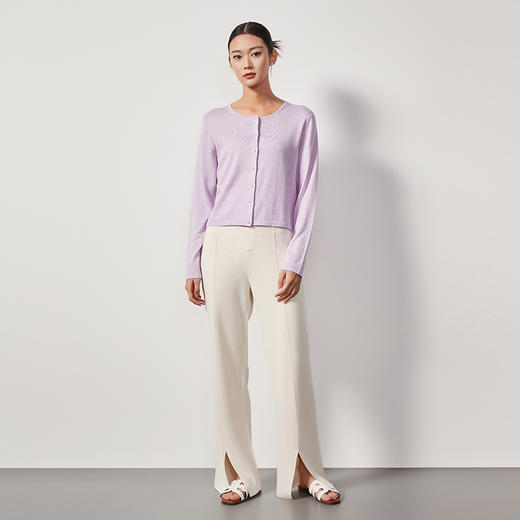 东黎 • 丝绒女士春夏纯色圆领开衫 4068 商品图2