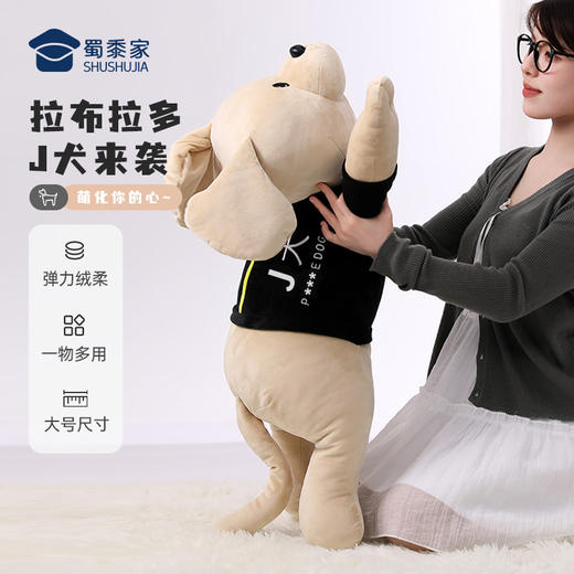 【实付满199送钥匙扣】【拉布拉多趴趴枕】创意狗狗玩偶抱枕日用靠枕靠垫一枕多用 商品图0
