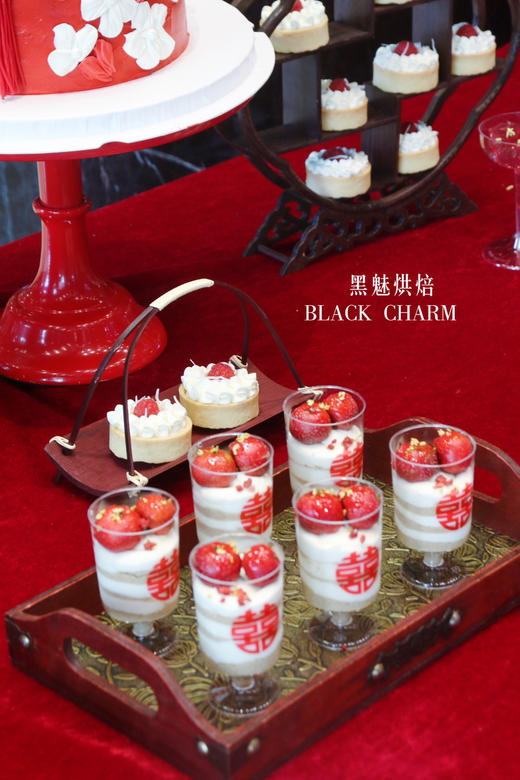 红色系婚礼甜品台 商品图1