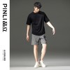PINLI品立新款宽松圆领上衣冰感短袖T恤夏季男装纯色圆下摆体恤潮B212911431 商品缩略图8