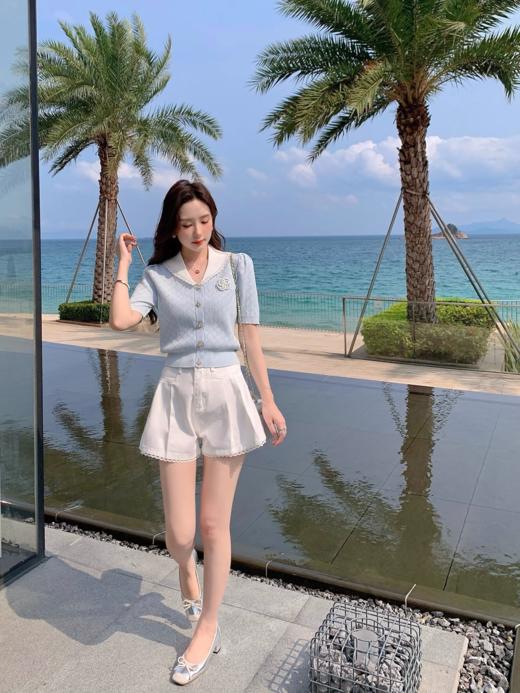 张心子【南洋千金】名媛风高级小众小香风针织衫 上衣 U2404065 商品图7