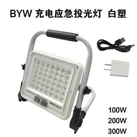 BYW 充电应急投光灯 白塑