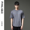 PINLI品立新款宽松圆领上衣冰感短袖T恤夏季男装纯色圆下摆体恤潮B212911431 商品缩略图1
