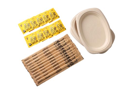 一次性餐具1套 10人用具一次性纸碟筷子手套 烧烤工具餐具 商品图0