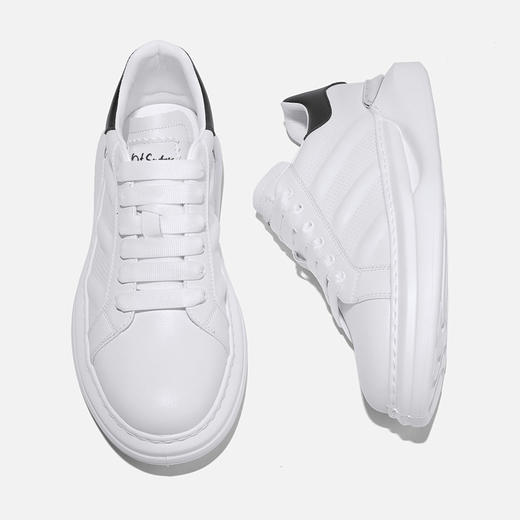 【轻装】圣得西男鞋春夏新款增高运动休闲小白鞋2412964118 商品图4