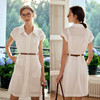 OLrain欧芮儿法式米白色连衣裙女春夏2024年新款气质百搭衬衫裙 商品缩略图4