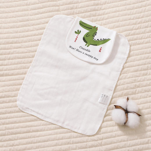 【2条特惠装！加长加大守护汗宝宝】儿童棉吸汗巾幼儿园宝宝隔汗巾婴儿垫背巾大号男童女童 商品图5