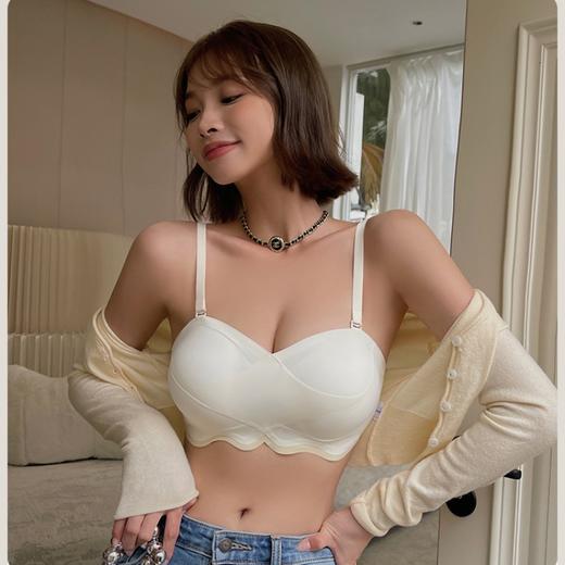 漫画无肩带性感文胸【外扩显大 两穿无肩带】可拆卸肩带 内衣女小胸显大 聚拢隐形抹胸 防滑防走光无痕文胸罩 商品图5