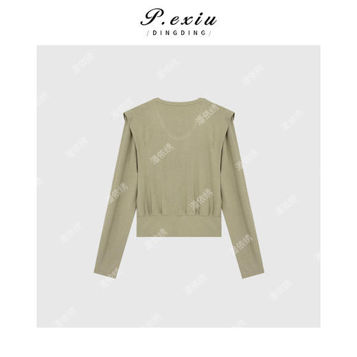 03-4潘依绣丁丁宠粉PanYiXiu/潘依绣【糯叽叽】软糯法式设计感精致长袖上衣 WH00150 商品图2