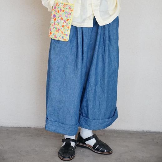 apuntob牛仔蓝阔腿裤 商品图0