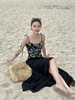DUO智仙生 杜维埃的海边 琥珀山茶立体花卉褶饰雪纺度假长裙 商品缩略图0