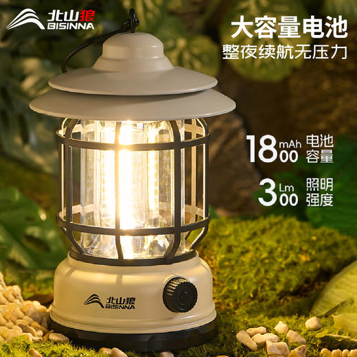 【露营季】【北山狼露营灯】超长续航户外帐篷灯马灯 充电款防水野营灯复古氛围灯 商品图0