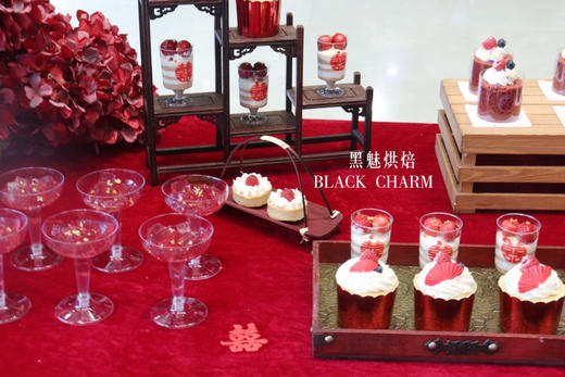 红色系婚礼甜品台 商品图3