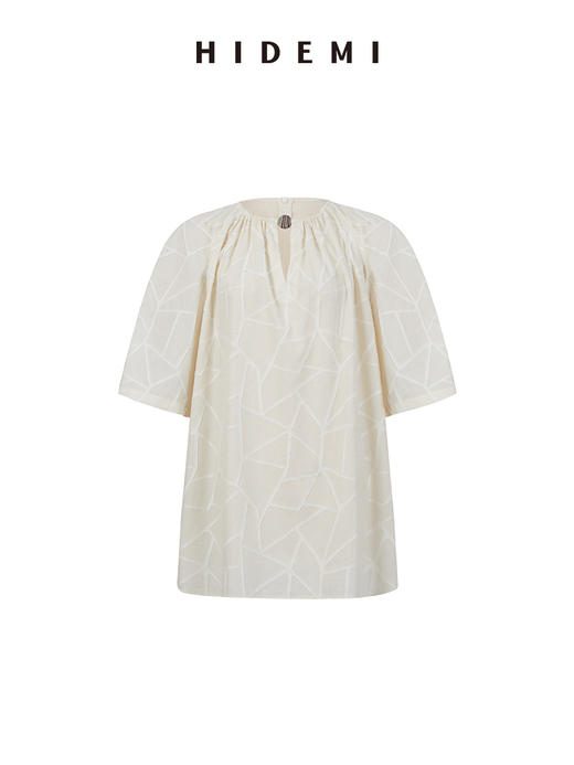 HIDEMI“昨日我是月亮”系列琉璃月亮石艺术感软雕塑线条感提花镂空褶皱套装 商品图8