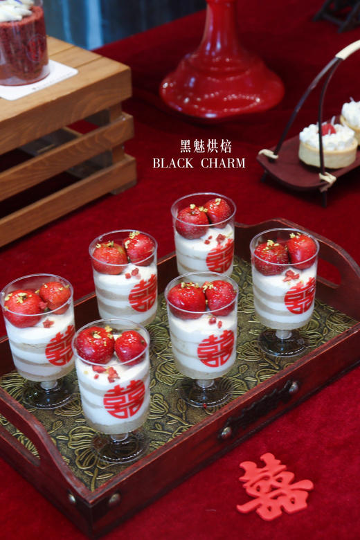 红色系婚礼甜品台 商品图4