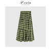 04-3潘依绣丁丁宠粉【复古情怀】设计感格纹拼接A字百褶半身裙 WH00149 商品缩略图1