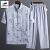 TZF-唐装男中国风夏季中老年爸爸夏装短袖套装 商品缩略图6