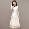 新中式国风，印花立领短袖连衣裙QYM-OMS-MYA470-L 商品缩略图1