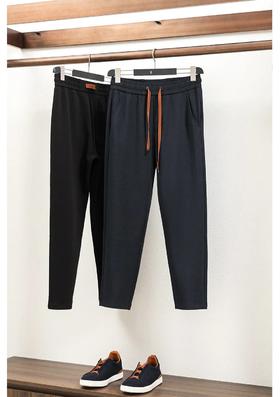 杰尼亚同款男士运动休闲系带卫裤