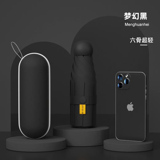 【升级伞面加大，晴雨两用】雨伞折叠伞高级感太阳伞防晒防紫外线，晴雨两用伞五折遮阳伞胶囊伞，坚固8K伞架，牢固升级，伞面更大-lm！-ry 商品图5
