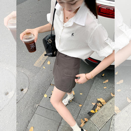 【149元任选2件】 现货！简约百搭灰色半裙 商品图1