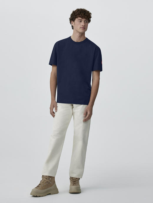 大鹅 2024夏新款 经典袖口刺绣标 男士宽松版休闲 圆领短袖T恤 一盒两件 特惠 Z-11620 商品图6