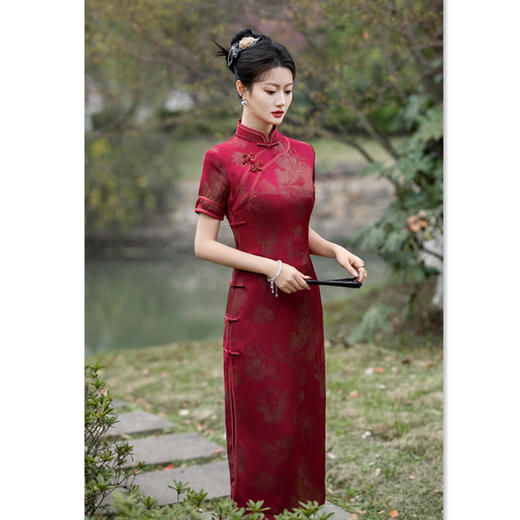 SKY58796复古中国风大码旗袍 商品图3