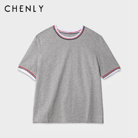 尘衣｜英伦风经典三色条纹纯棉短袖